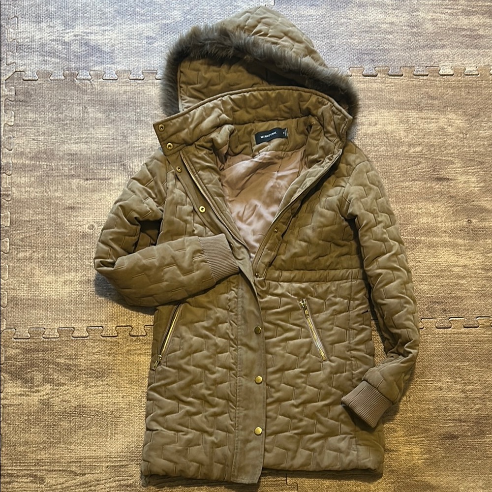 MINKPINK Women's Brown Quilted Jacket